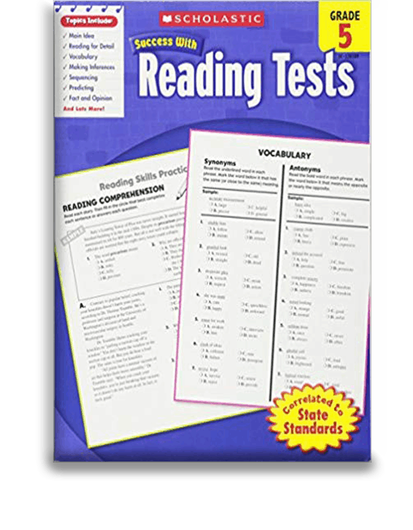 Success　Scholastic　Tests　Questa　Learning　with　Grade　Reading　Bookstore